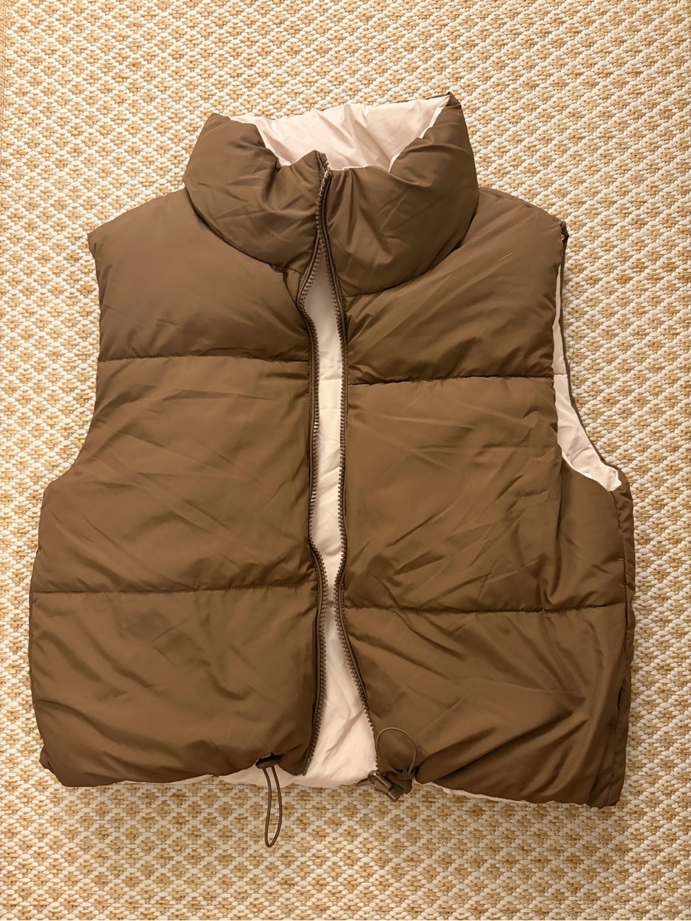 Women’s Brown Puffer Vest - Lightweight Insulated Vest